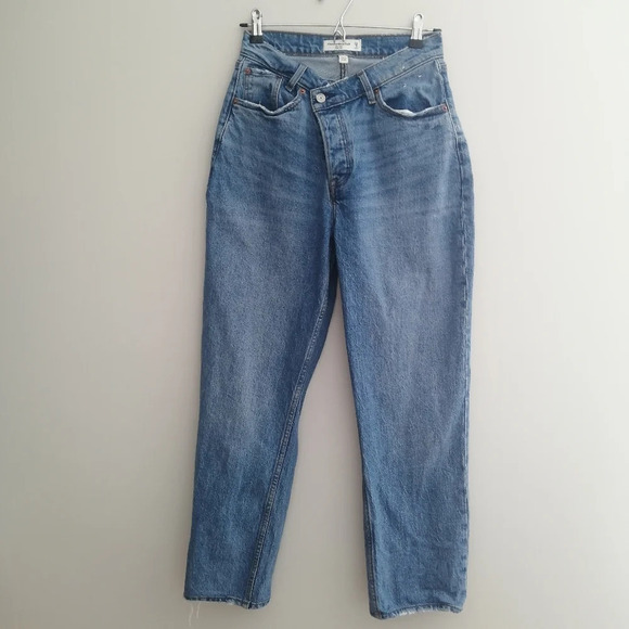 Abercrombie & Fitch Cross Waist The Dad High Rise Jeans Curve Love 0 - Picture 3 of 16